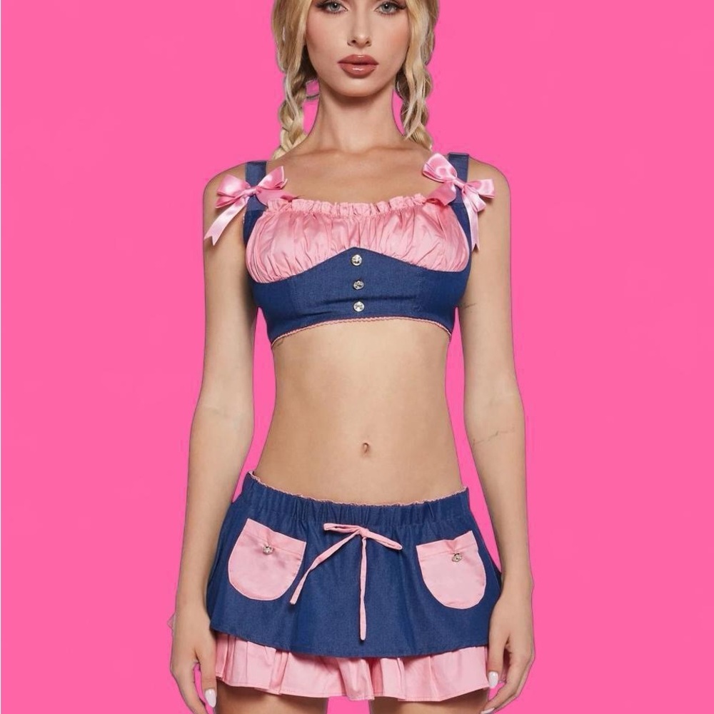 NWT! the simple life tv show paris hilton country halloween costume!